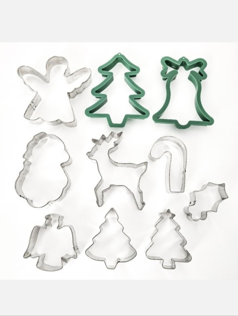 Christmas & Winter Holiday Vintage Cookie Cutters‎ Lot (Set of 10)